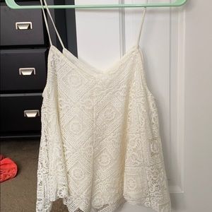 White lace tank top